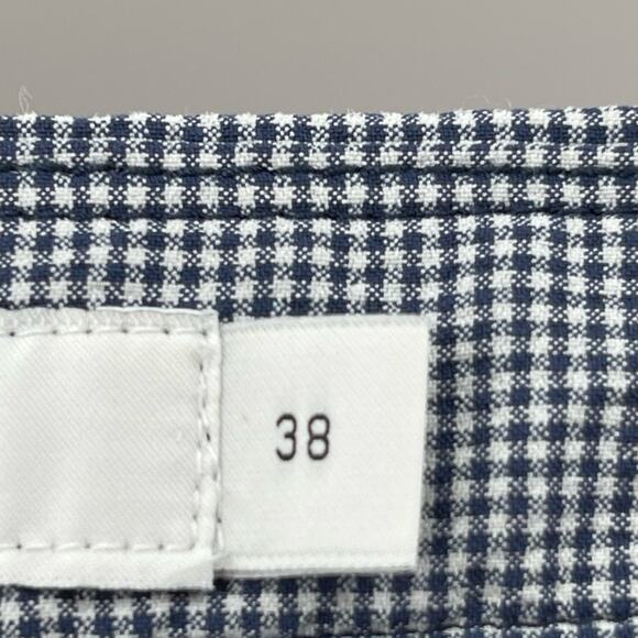 Onia The Calder Preppy Blue White Micro Gingham Flat Front Swim Shorts 38 - Picture 9 of 14